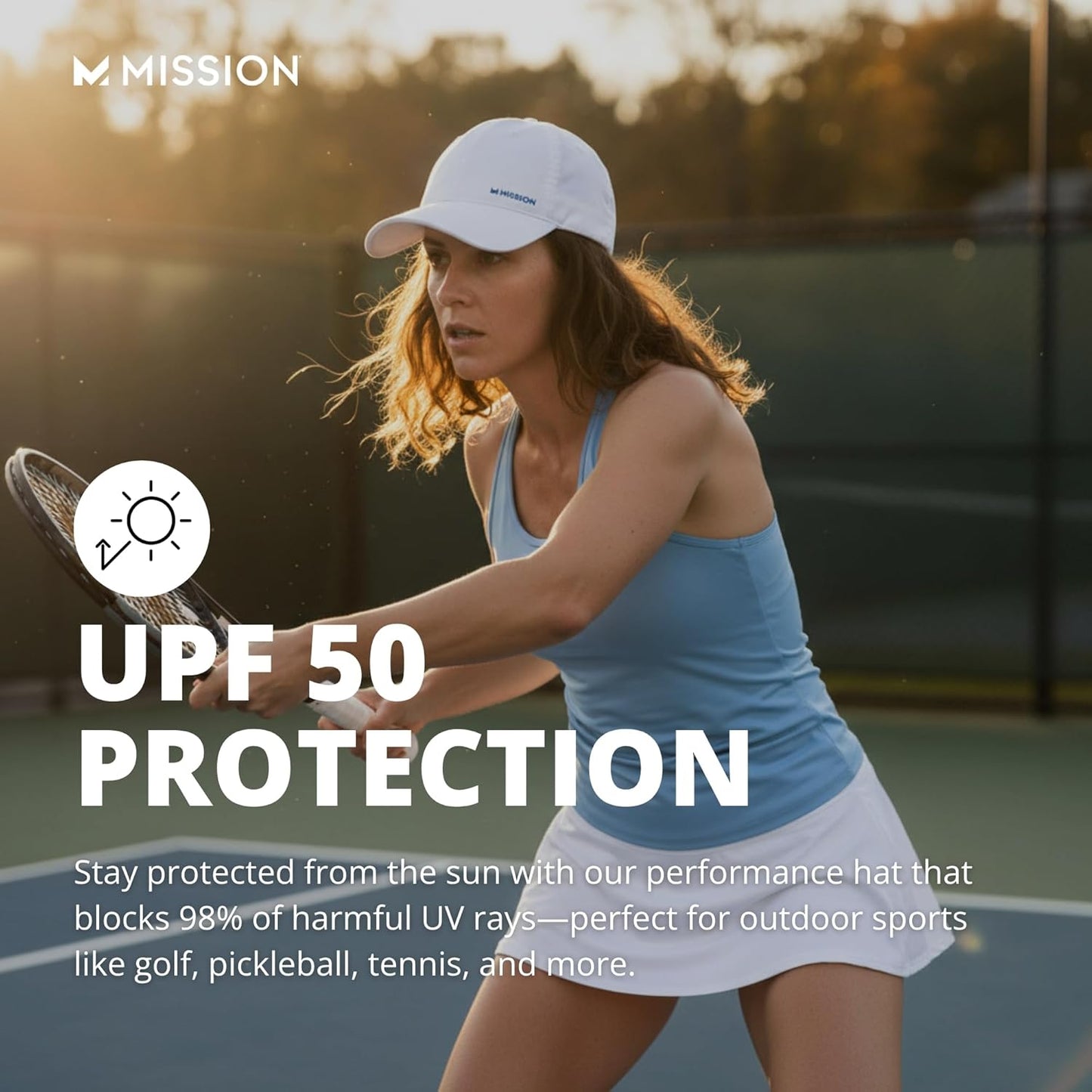 MISSION Cooling Performance Hat - Adjustable Fit | UPF 50 for Running & Outdoor Workouts