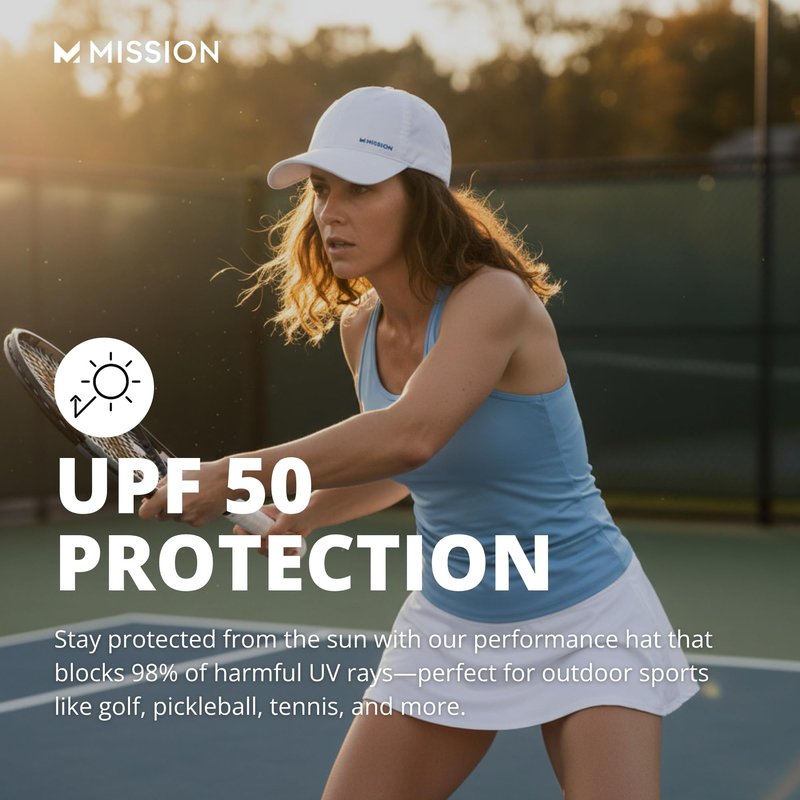 MISSION Cooling Performance Hat, Unstructured Low-Profile Adjustable Fit - UPF 50 - for Running, Workouts & Outdoors (Charcoal)