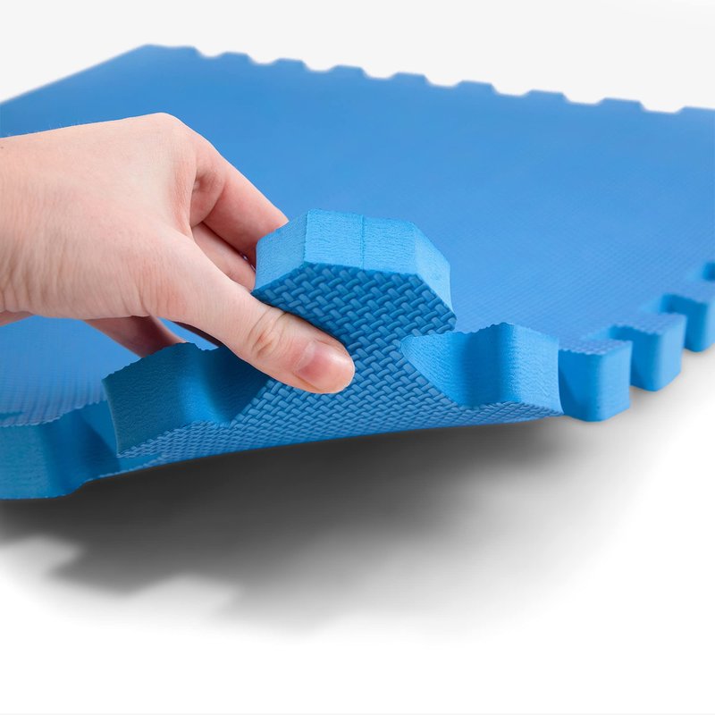 IncStores Fitness Foam Exercise, Aerobic, Playroom, Multipurpose, Flooring Mat Tiles (Blue, 1" Thick, 48 Square Feet)