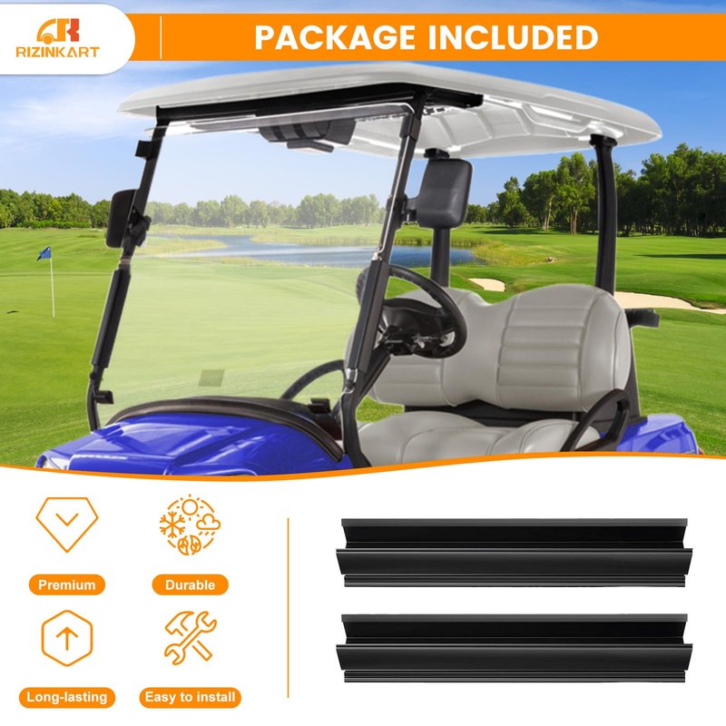 RIZINKART Golf Cart Windshield Sash Clips Universal Fit Club Car DS,Precedent, Windshield Side Sash Clips for 1'' × 1'' Tube