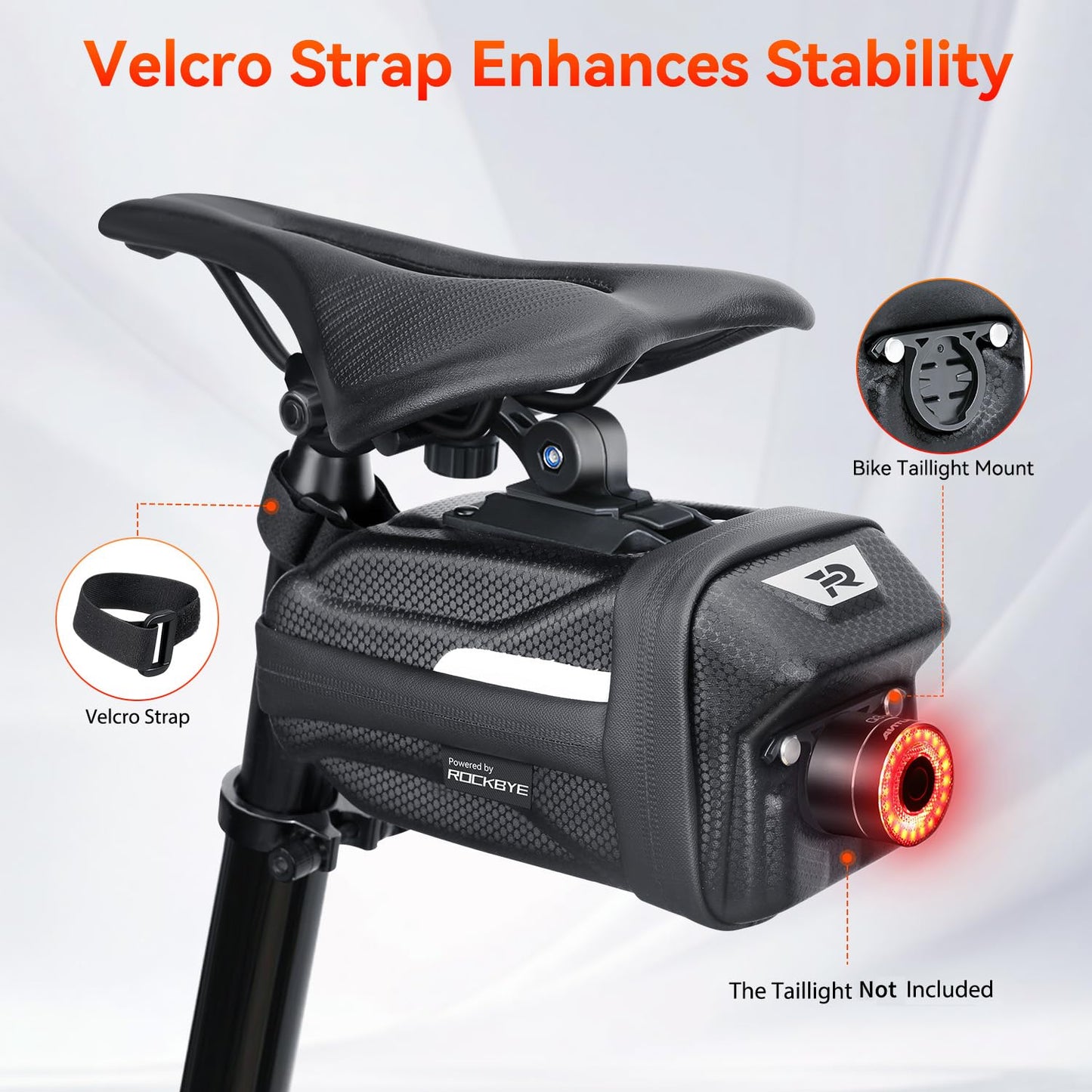 YBLNTEK Bike Seat Bag, Hard EVA Bike Bag Under Seat Pouch, Bicycle Saddle Bag Cycling Bikes Pack for Road MTB Bikes Cyclists Commuter, Waterproof, Quick Release