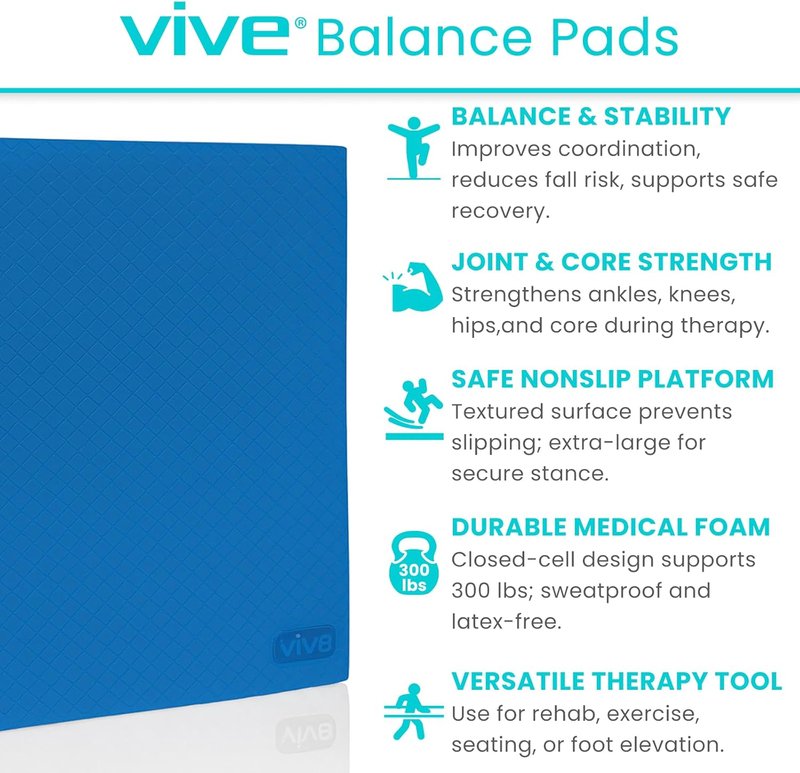Balance Pad - Large Foam Yoga Mat for Physical Therapy & Stability Training | Ideal for Knee, Ankle Exercises & Rehab