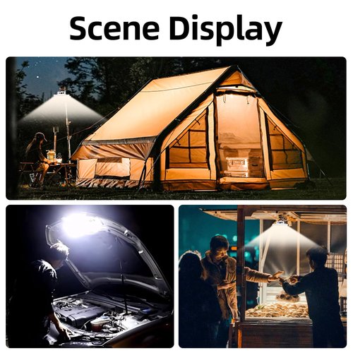 Tent Light Rechargeable Hanging Flashlight Ultra Bright Led Camping Lantern with Waterproof Portable Tent Lamp for Camping Emergency Usage(Infinite Dimming)