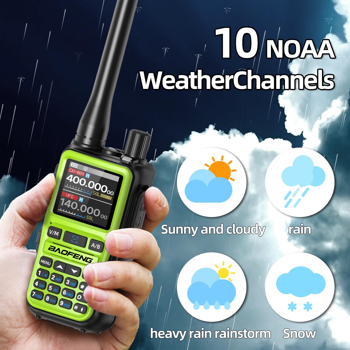 BAOFENG UV-5R MINI Ham Radio Handheld UV5R Long Range Walkie Talkies Rechargeable Emergency NOAA Weather Two Way Radios APP Programming Dual PTT Multi Band USB-C Charger for Hunting Camping,2 Pack