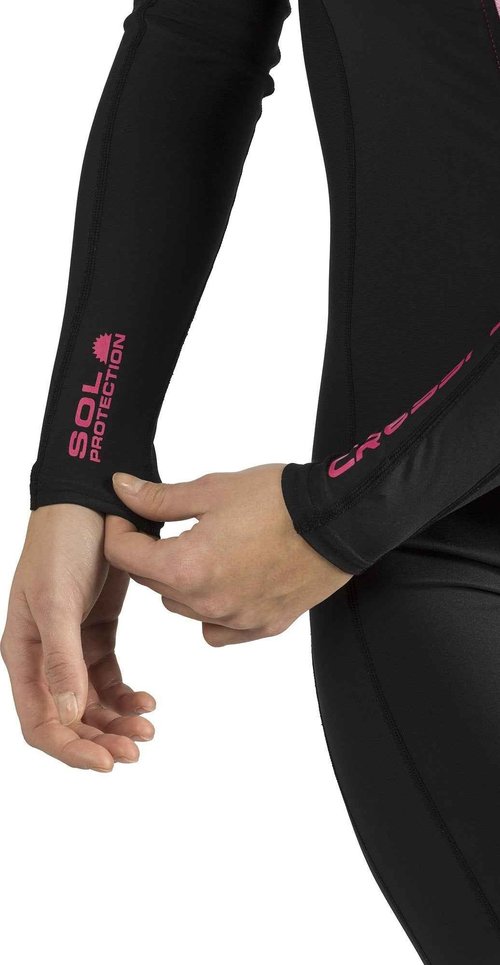 Cressi Skin Full Body Rash Guards, Black/Pink, M