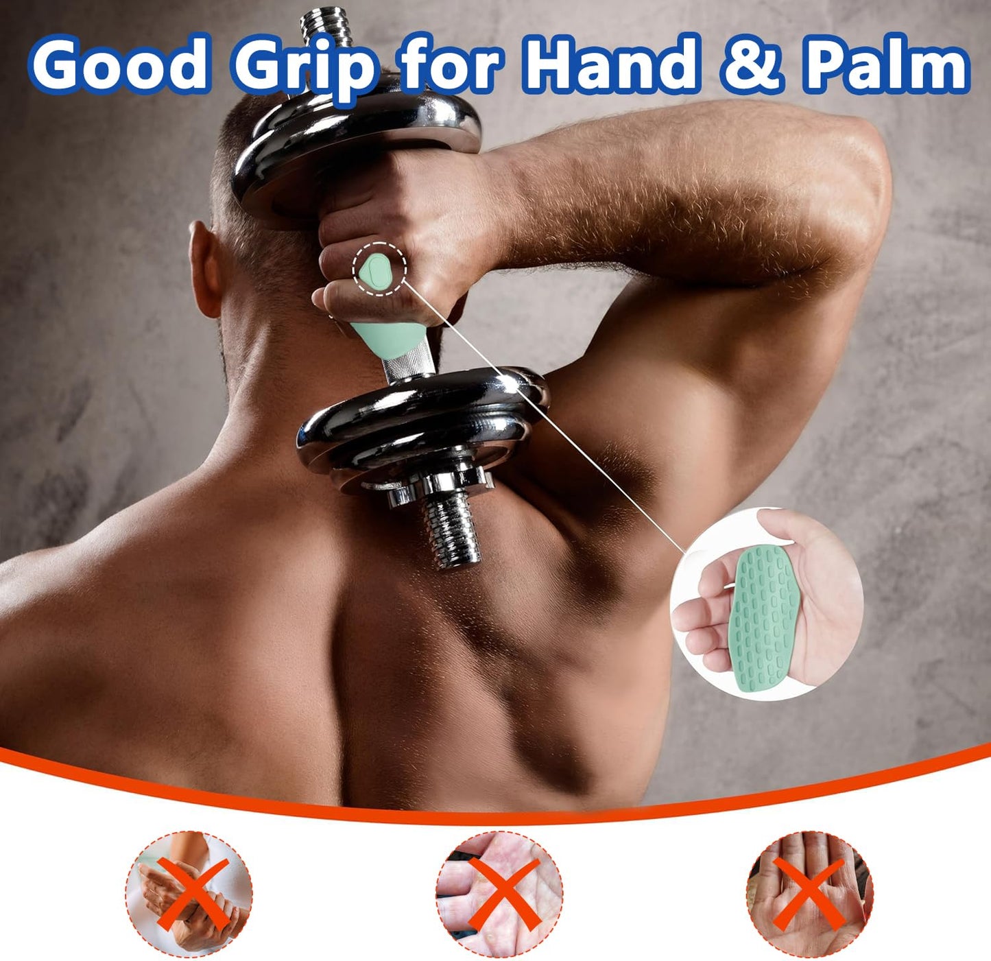 Epritliber Silicone Gym Grips for Weight Lifting,Workout Gloves Alternative
