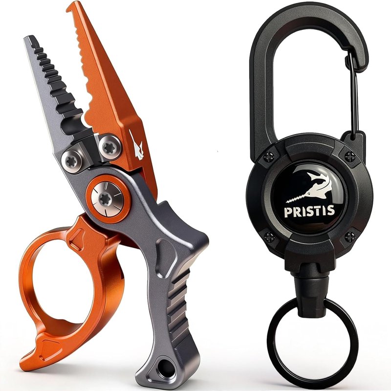 Pristis Micro Pocket Pliers - Saltwater Resistant Aluminum Hook Remover with Tungsten Cutter | Fishing Multi-Tool Accessory