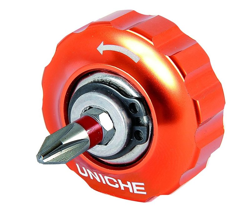 UNICHE Stepless Bike Tool Kit with Finger Ratchet, 12 in 1 Bike Multitool, Portable and Compact Bicycle Repair Kit, Maintenance Tool For Bike, Motorcycle, Home, and DIY (Silver)