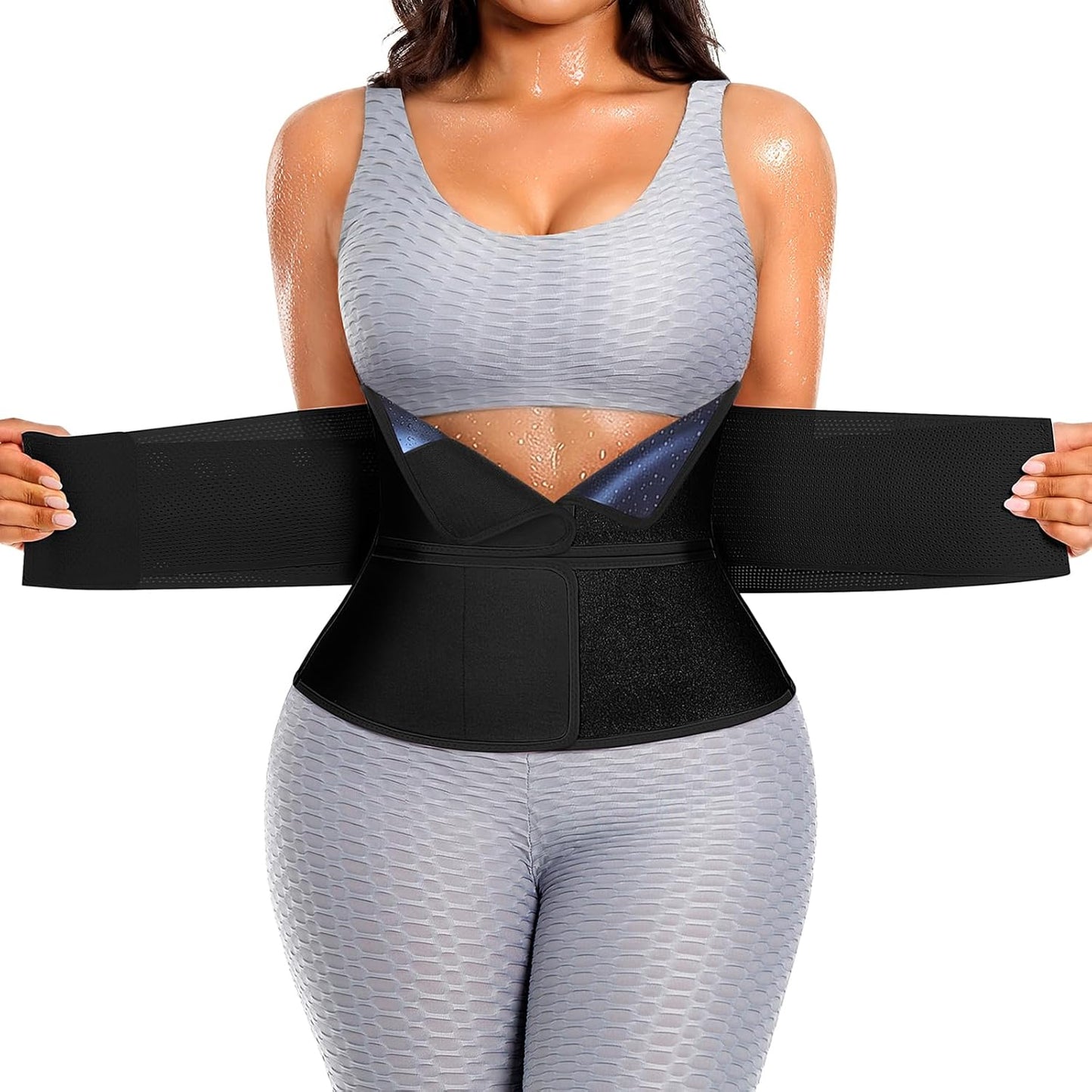 Sauna Waist Trainer for Women - Tummy Control Waist Trimmer & Ab Belt | Triple Wrap Sauna Suit for Effective Workouts