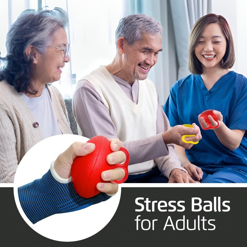 Hand Strengthener Devices - 3 Pack Ball Exercisers for Therapy & Arthritis | Lightweight Finger & Wrist Training Equipment