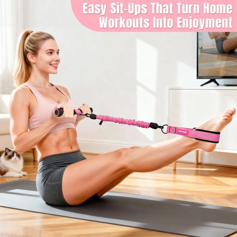 KUZARO Multifunction Resistance Bands - Adjustable 3 Tube Workout Set for Abdomen, Arms & Legs | Ideal for Women
