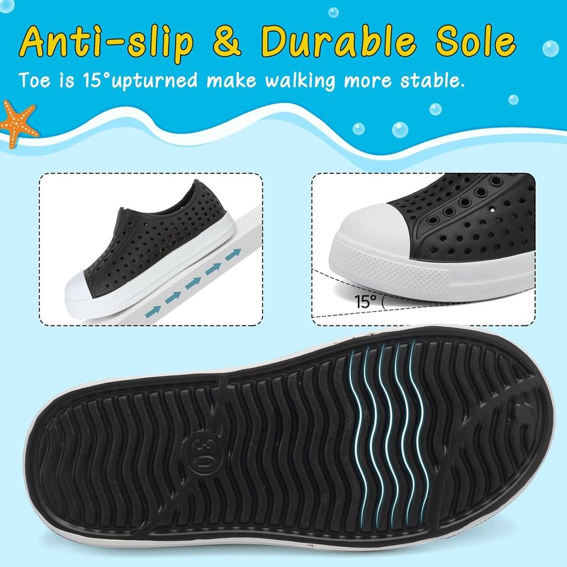 Kids Toddler Water Shoes - Anti-Slip, Quick Dry Beach Sandals | Lightweight Slip-On for Boys & Girls