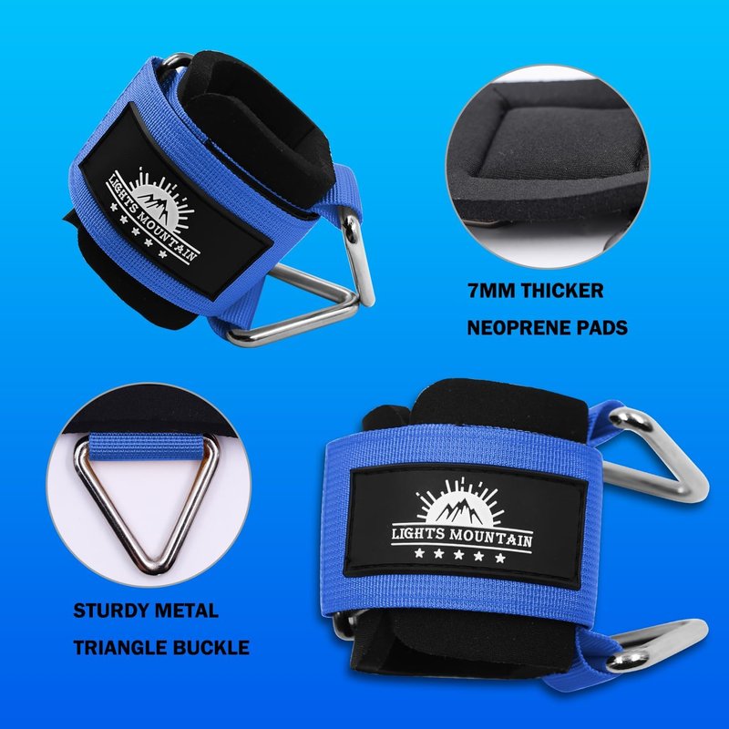 Wrist Cuffs for Cable Machines - Padded Adjustable Straps for Strength Training | Ideal for Lateral Raises & Tricep Pushdowns