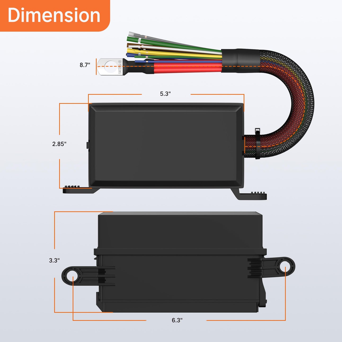 DaierTek 12V Relay Box 6 Way12 AWG Pre-Wired Waterproof Relay Box 6 Slot ATC/ATO Fuse Relay Block Universal Relay Panel for Automotive Car Marine Boat