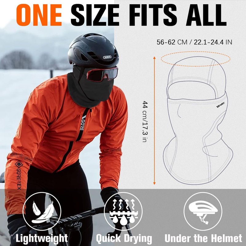 Windproof Thermal Balaclava Ski Mask | Full Face Cover for Cold Weather, Men & Women