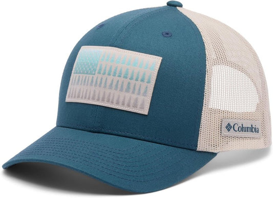 Columbia Unisex Tree Flag Mesh Snapback Hat - Adjustable Fit, Stylish Design