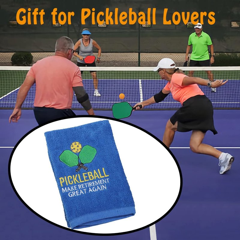 Retirement Gift Pickleball Towel Pickleball Make Retirement Great Again Embroidered Towel Gift for Pickleball Lover (Pickleball Make Retirement Great Again)