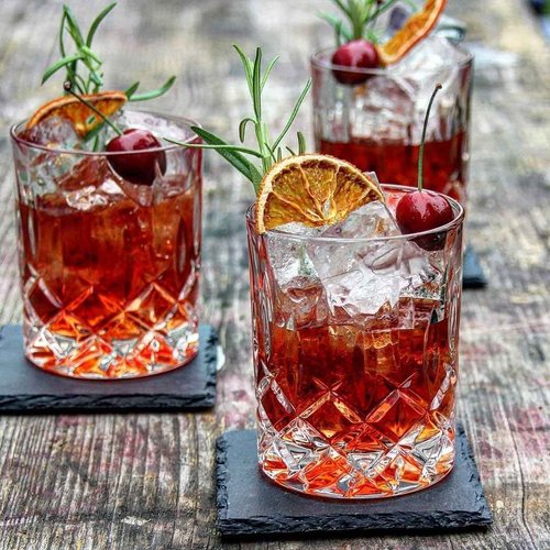 HISTORY COMPANY Men's Bar at the Astor Crystal Whiskey Glass – Best Gift for Bourbon Lovers – 2-Piece Set of Luxury Old Fashioned Tumblers (Gift Box Collection)