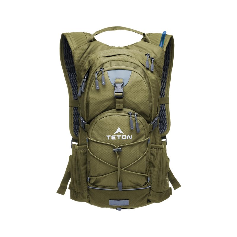 Teton Oasis Hydration Backpack – Lightweight Water Pack with Bladder for Hiking, Running, Cycling, Biking – 18L/22L Sizes – Sewn-in Rain Cover – Fits Men and Women