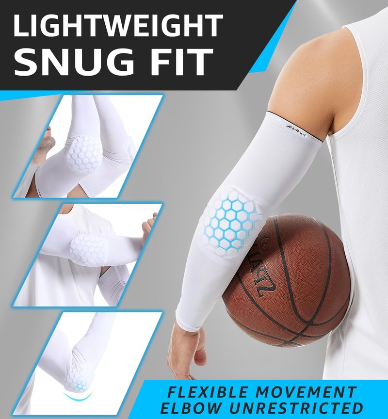 Elbow Pads for Basketball | Compression Sleeves for Teens & Adults - Arm Support