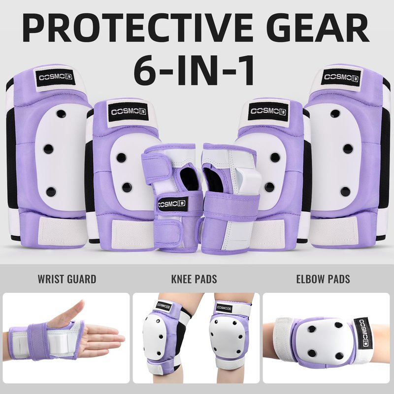Knee Pads for Women/Men /Youth Skate Pads Adult Knee and Elbow Pads with Wrist Guards for Roller Skating, Skateboard, Skateboarding and Scooter