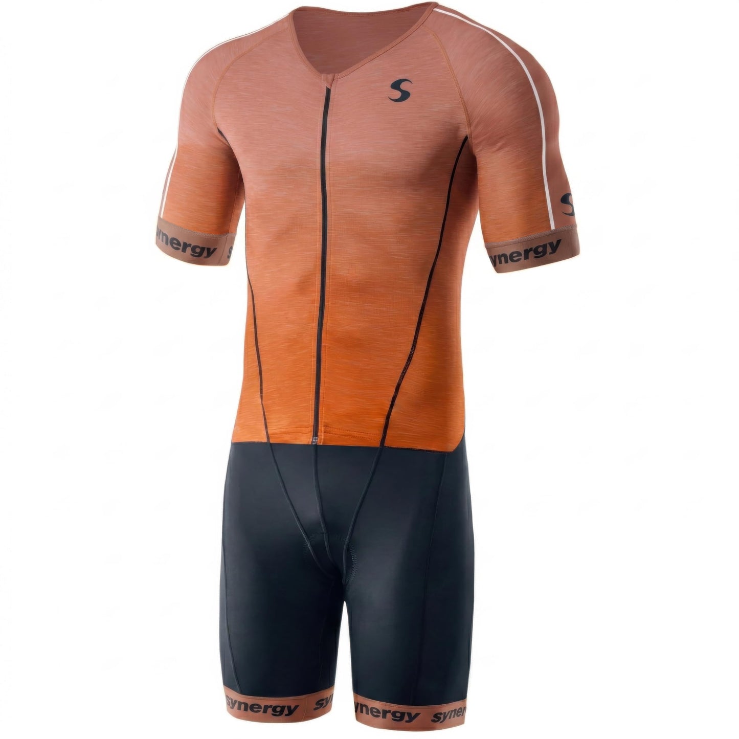 Synergy Pro Men's Triathlon Short Sleeve Trisuit (Solar Burst, Small)