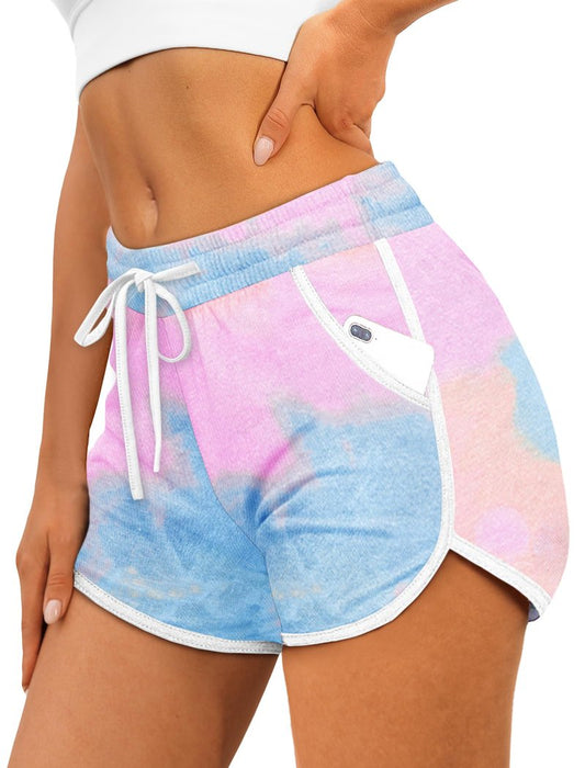 Aloodor Running Shorts for Women Gym Biker Shorts Summer Outfits Beach Vacation Clothes with Pockets