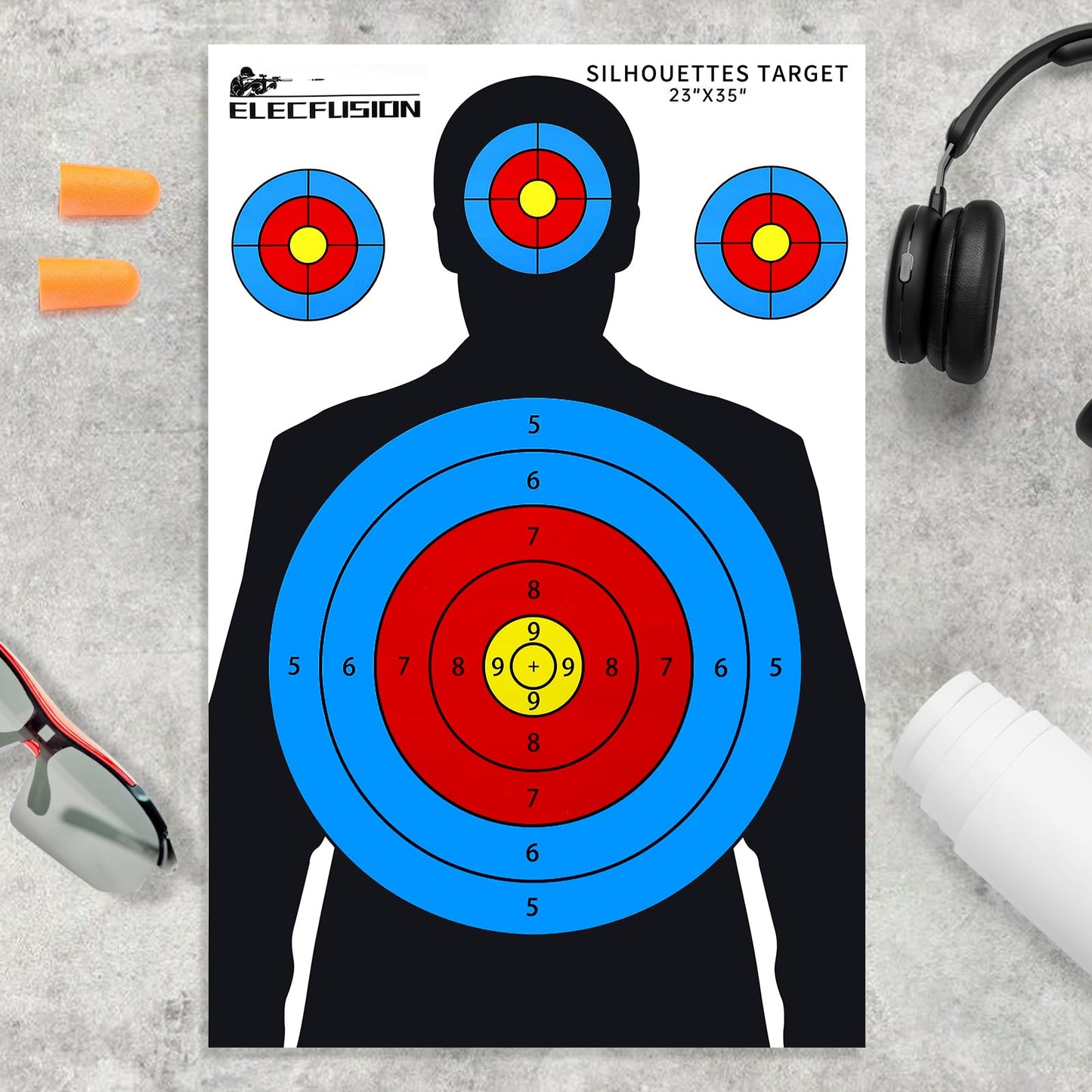 Silhouette Shooting Targets, 25 Pack 23X35 inch Paper Targets for Shooting Range, Suitable for Rifles, Pistols, Airsoft Guns, BB Guns