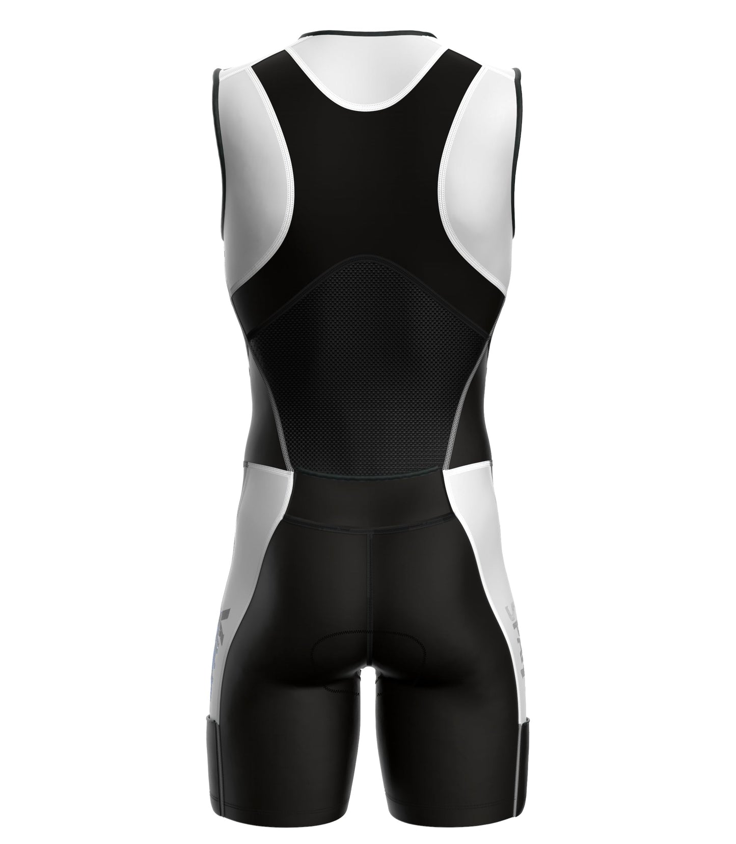 Sparx X Triathlon Suit Men Racing Tri Cycling Skin Suit Bike Swim Run (White_Elite, Medium)