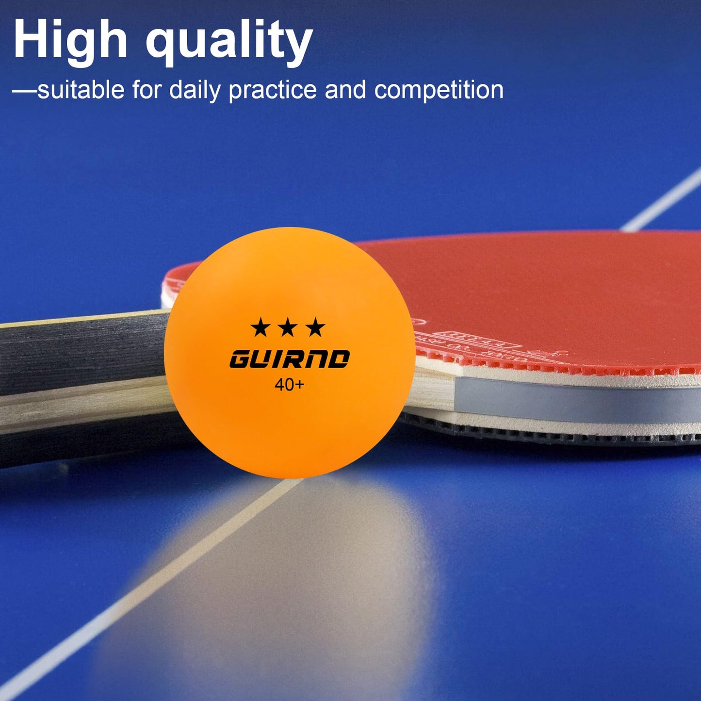 Guirnd 20 Pack Ping Pong Balls, 3 Star Table Tennis Balls, 40+ Pong Ball Competition and Recreational Play, Abs Ping Pong Ball