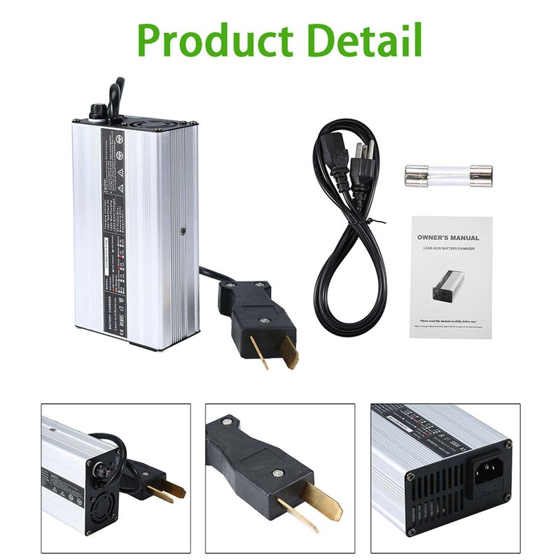 ALL-CARB 36V 5A Battery Charger Crows Foot Plug Replacement for Yamaha EZGO DS TXT Club Car Golf Cart