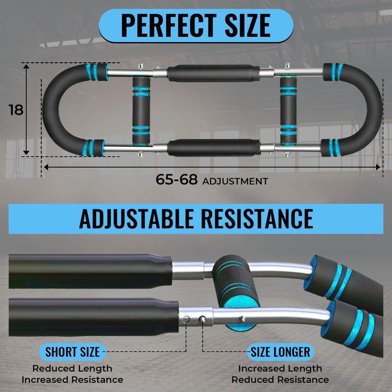Twister Arm Trainer with Adjustable Arm Chest Exerciser for Enhance Upper Body Muscle Detachable Power Twister Chest Expander Exerciser for Men and Women Home Fitness Equipment