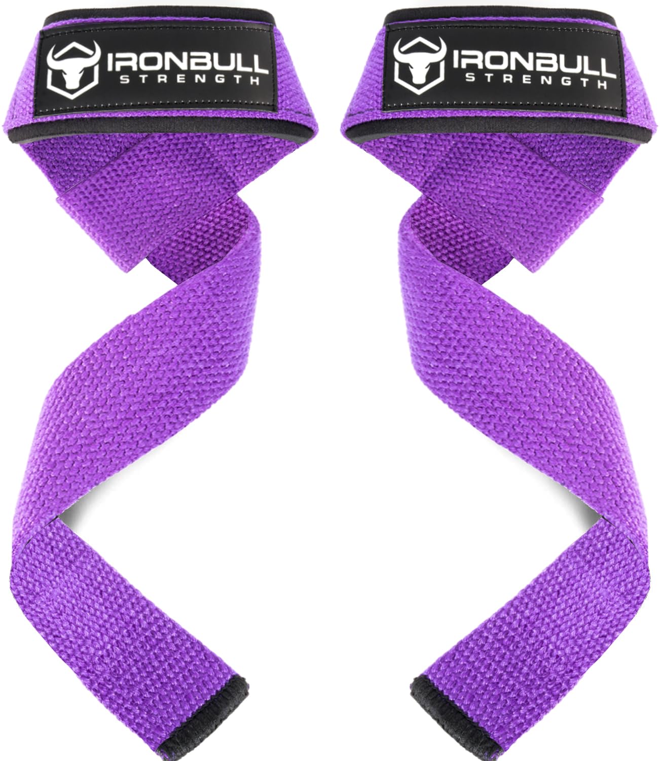 Lifting Straps (1 Pair) - Padded Wrist Support Wraps - for Powerlifting, Bodybuilding, Gym Workout, Strength Training, Deadlifts & Fitness Workout (Purple)