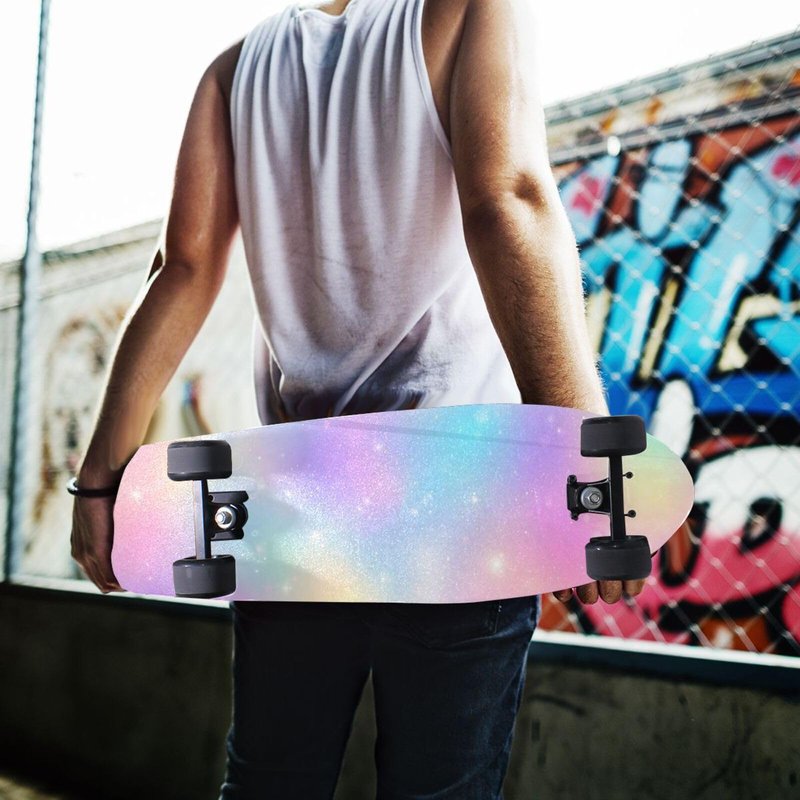 SUABO Background with Pink Glitter Hearts Skateboard Grip Tape Sheet Scooter Deck Sand Paper 9" x 33"