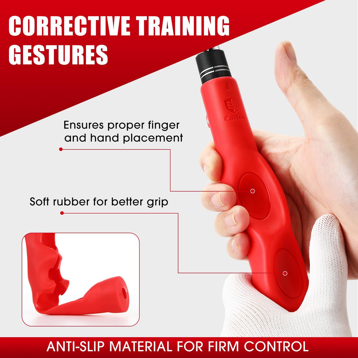 Sotiff 2 Pcs Golf Swing Trainer Golf Grip Training Aid Improving Hand Positioning Removable Swing Grip Attachment for Beginner Clubs