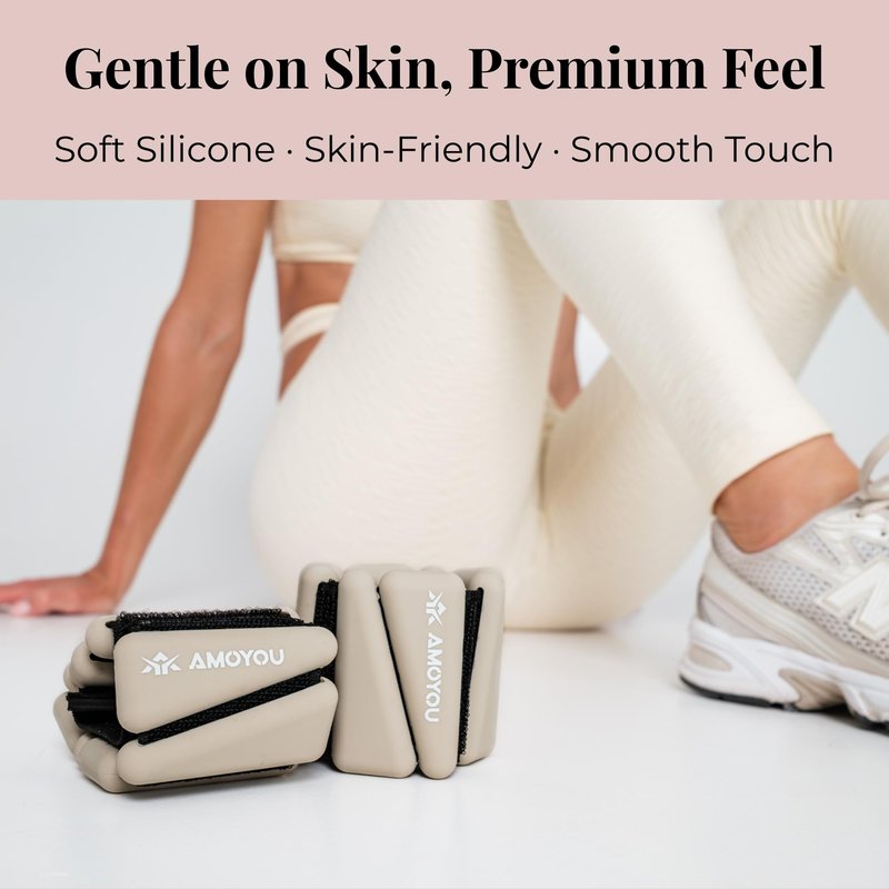 AMOYOU Wrist & Ankle Weights for Women – 2 lb Ankle Weights (Set of 2, 1 lb Each) | Arm Weights for Women | Leg Weights for Walking, Yoga, Cardio & Strength Training