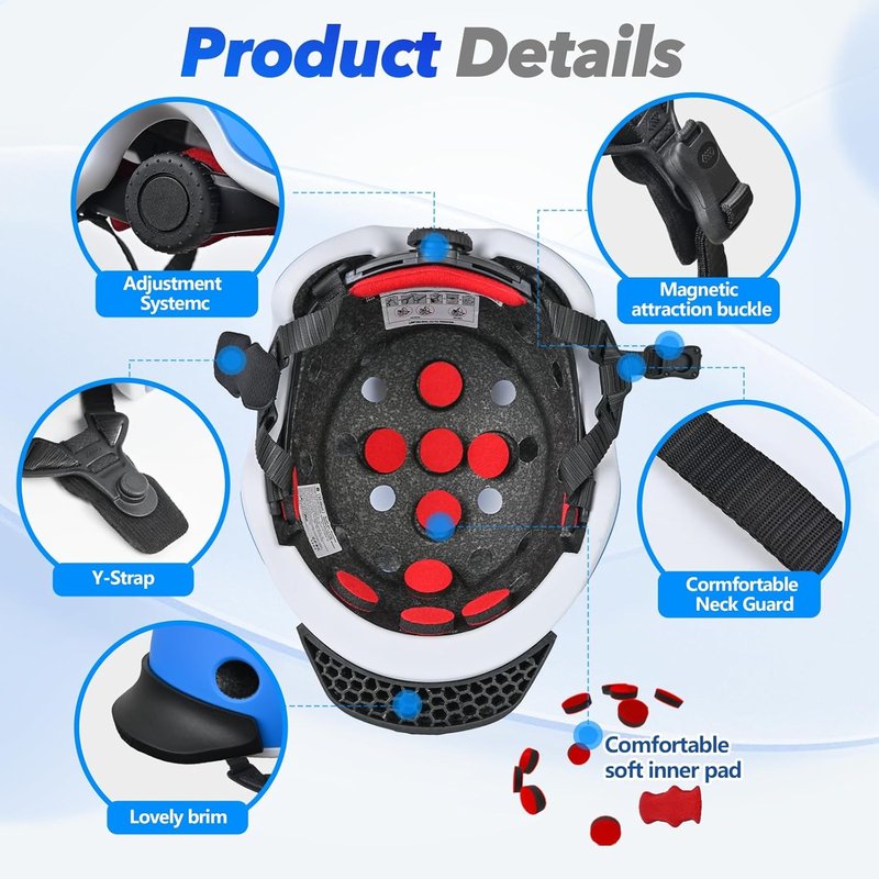 Kids Bike Helmet Set - Adjustable Skateboard Protective Gear for Ages 5-8 | Knee, Elbow & Wrist Pads for Boys & Girls