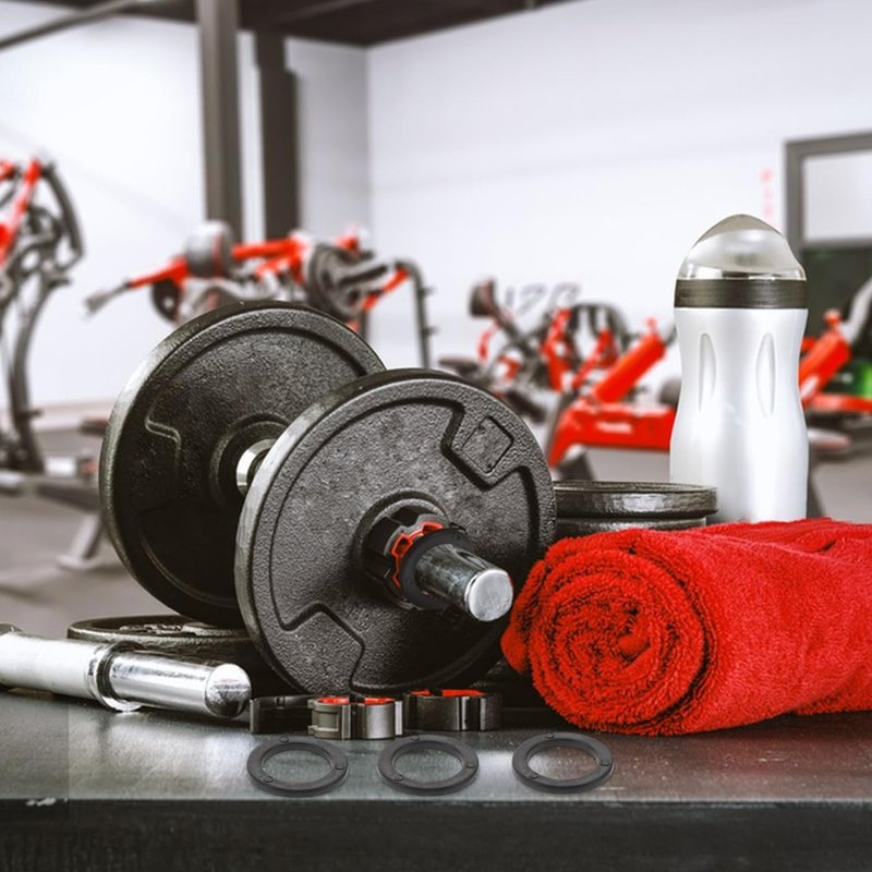 GOOHOCHY Dumbbell Bar Washer Rings 20Pcs Flat Rubber Gasket Washers for Barbell Accessories Gym Weightlifting Equipment Home Workout Stability Fastener Parts