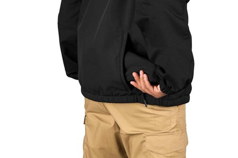 Propper Men's Tall Size Hooded Softshell Job Shirt, Black