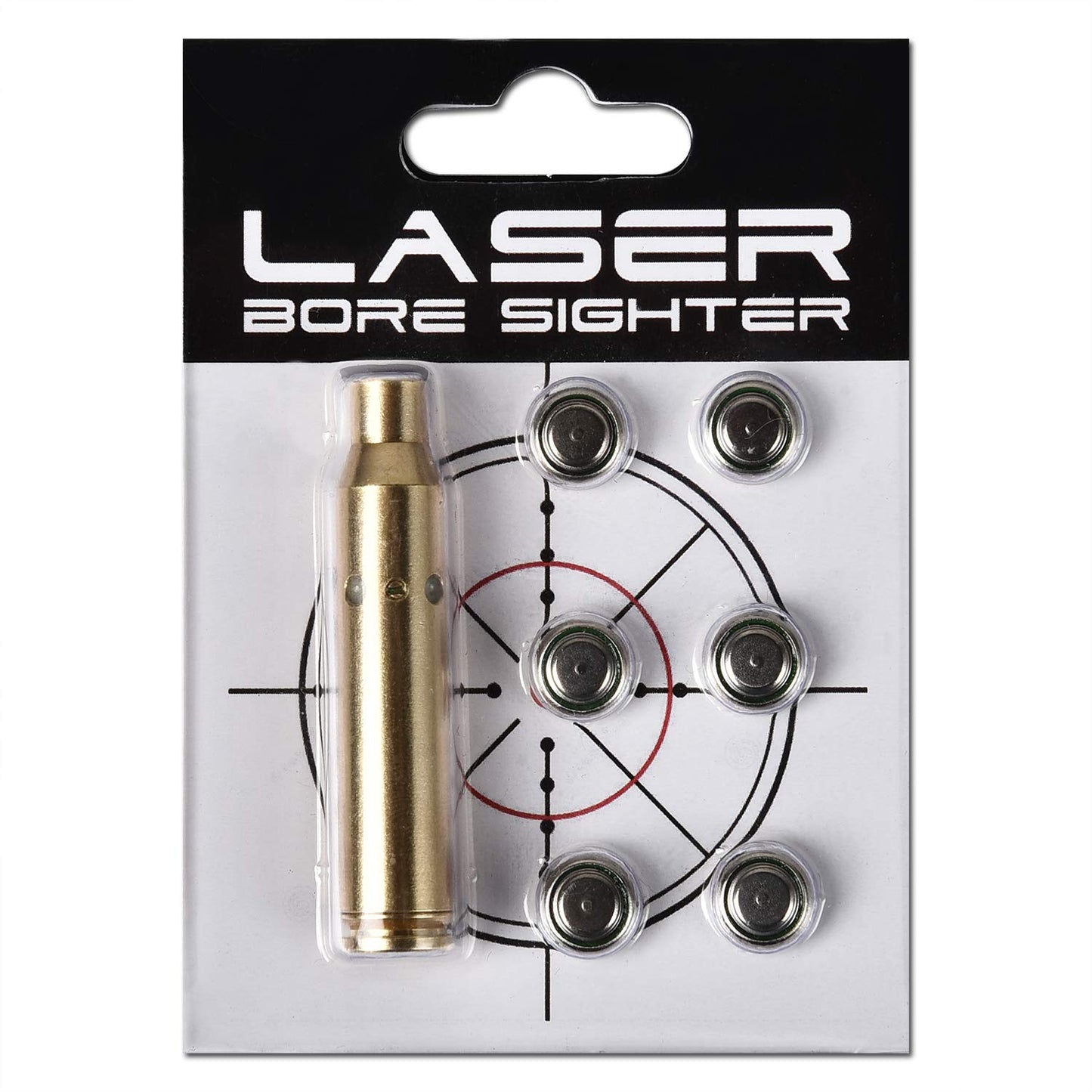 MidTen Bore Sight Cal Red Dot Boresighter for 223 5.56mm Rem Gauge with Two Sets of Batteries