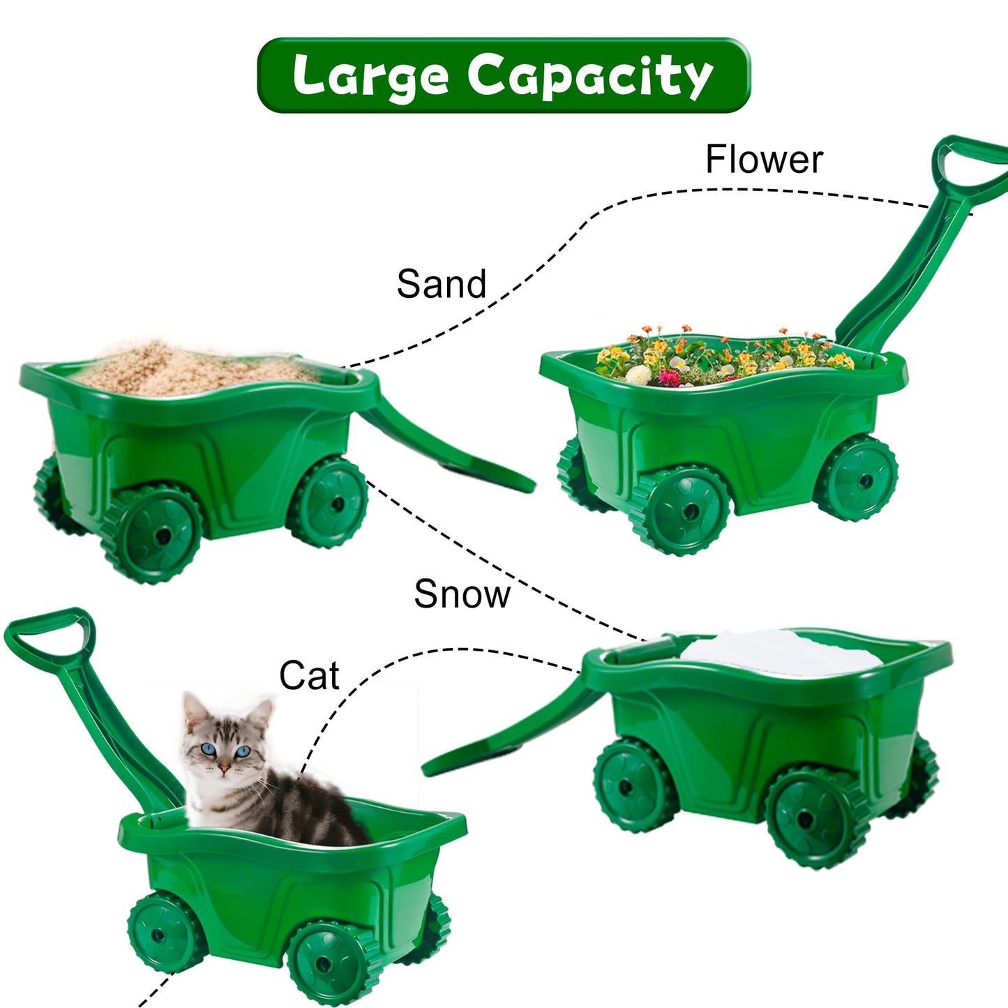 Kids Gardening Tools with Outdoor Yard Wheelbarrow Set Toys, Ages 3+