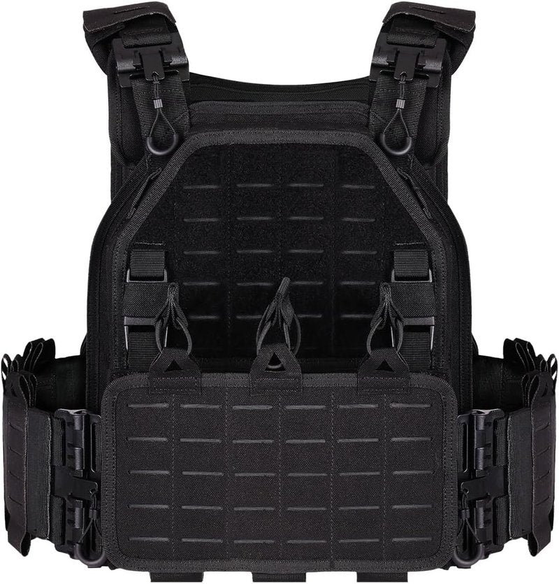 Tactical Outdoor Vest for Men - Quick Release Adjustable Airsoft Gear | Modular Laser-Cutting Design