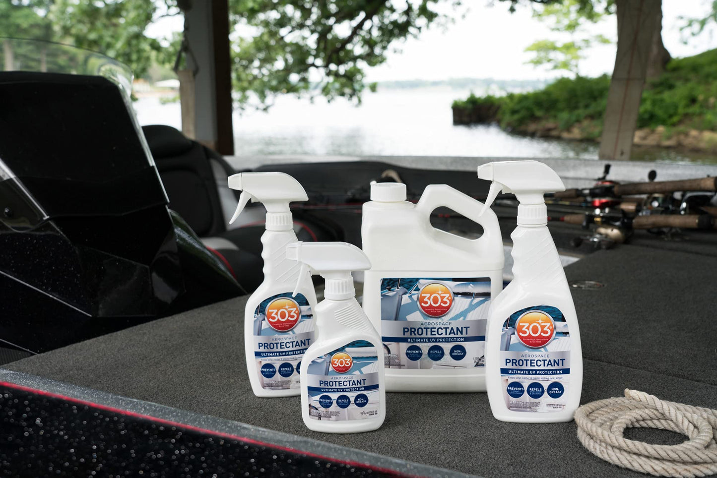 303 Products Marine Aerospace Protectant Spray, UV Protection for Boat Vinyl & Surfaces – Repels Dust, Dirt & Staining, Matte Finish, Restores Like-New Appearance, 16 oz