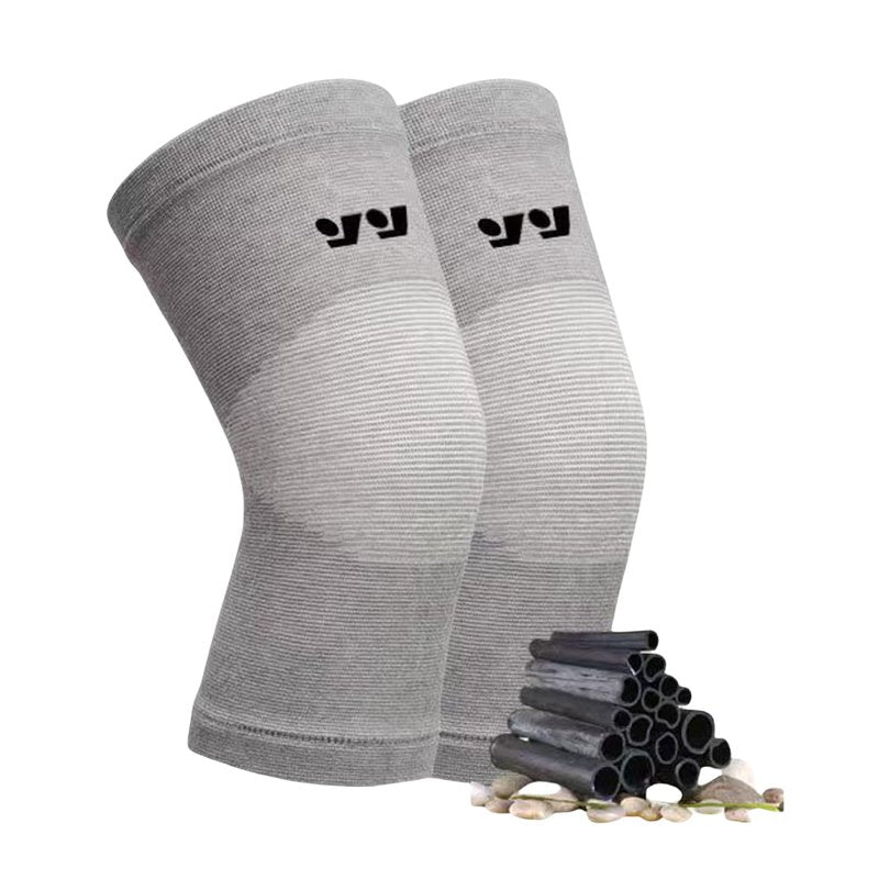 Sieafan Bamboo Knee Compression Sleeve - Bamboo Knee Sleeves for Men Women - Anti-Slip Compression Knee Sleeve - Elastic Sport Warm Knee Brace (Gray, X-Large)