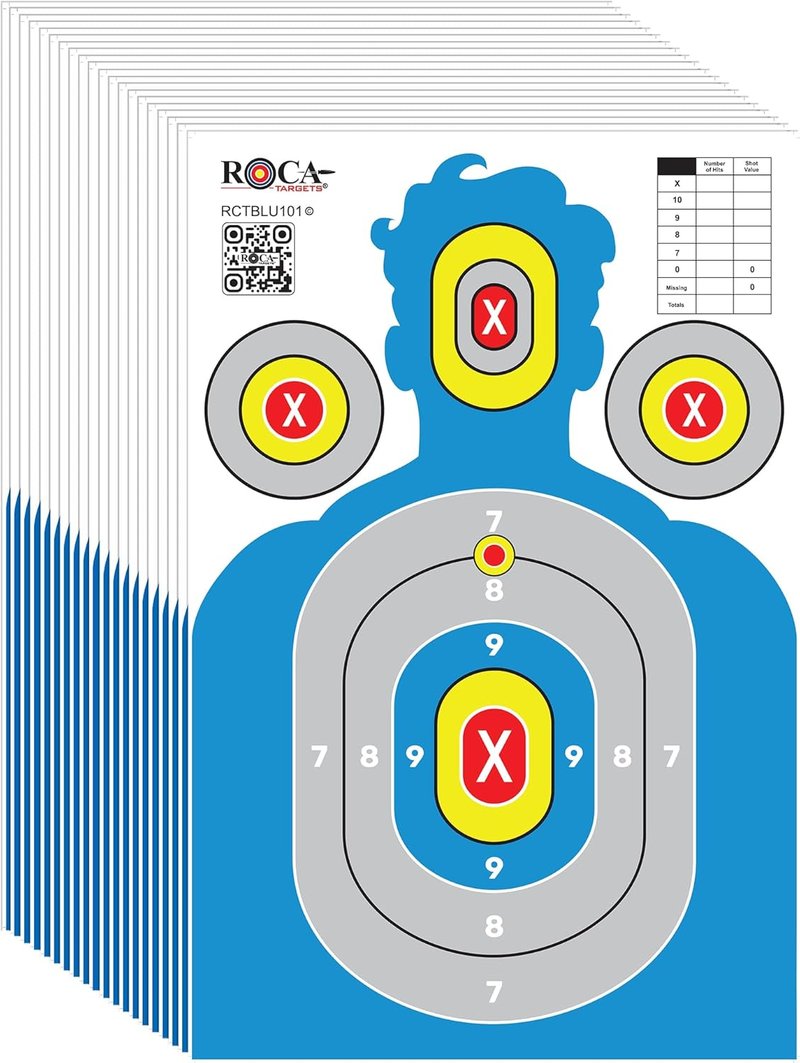 Silhouette Paper Shooting Targets - Extra Large 23 x 34 in High-Visibility Anti-Glare Design | 20 Pack for Rifle, Pistol, BB & Pellet Guns