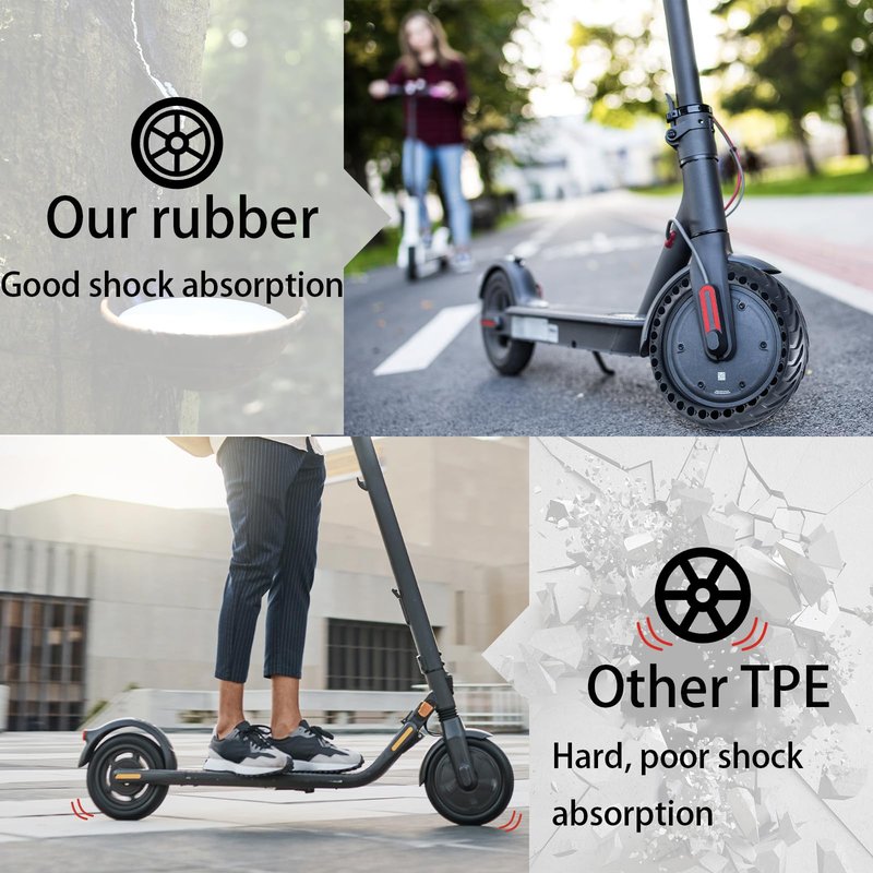 50/75-6.1 Scooter Tire, 2pcs 8 1/2 x2 Solid Tires, Replacement Wheel Compatible with All 8.5inch Scooter Tires
