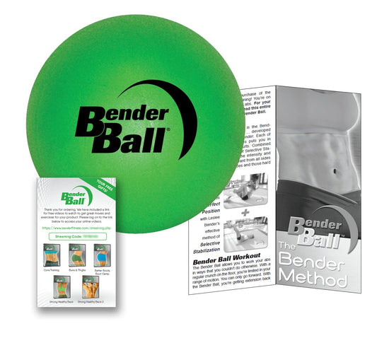 Bender Ball The Original 9 inch Pilates Ball for Abs, Core & Back, Core Training Ball, Small Crunch Exercise Ball, Includes 5 Streaming Videos + Core Training/Bun & Thighs DVD