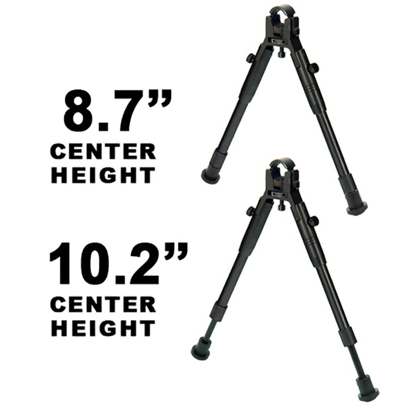 UTG New Gen Reinforced Clamp-on Bipod, Cent Ht 8.7"-10.2"