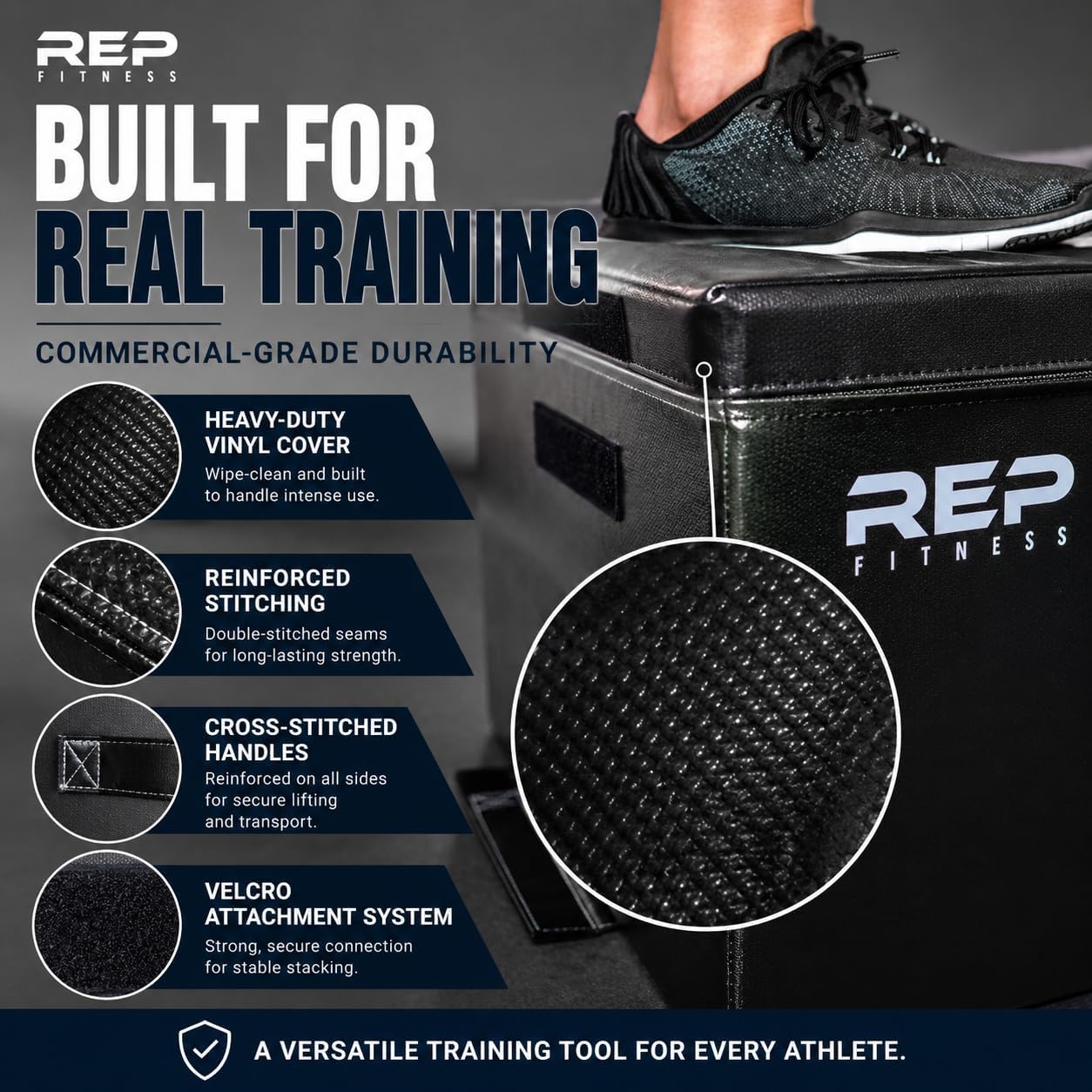 Stackable Soft Foam Plyo Box Set - Adjustable Jump Platform for Home Gym Workouts | Plyometric Training, HIIT, CrossFit