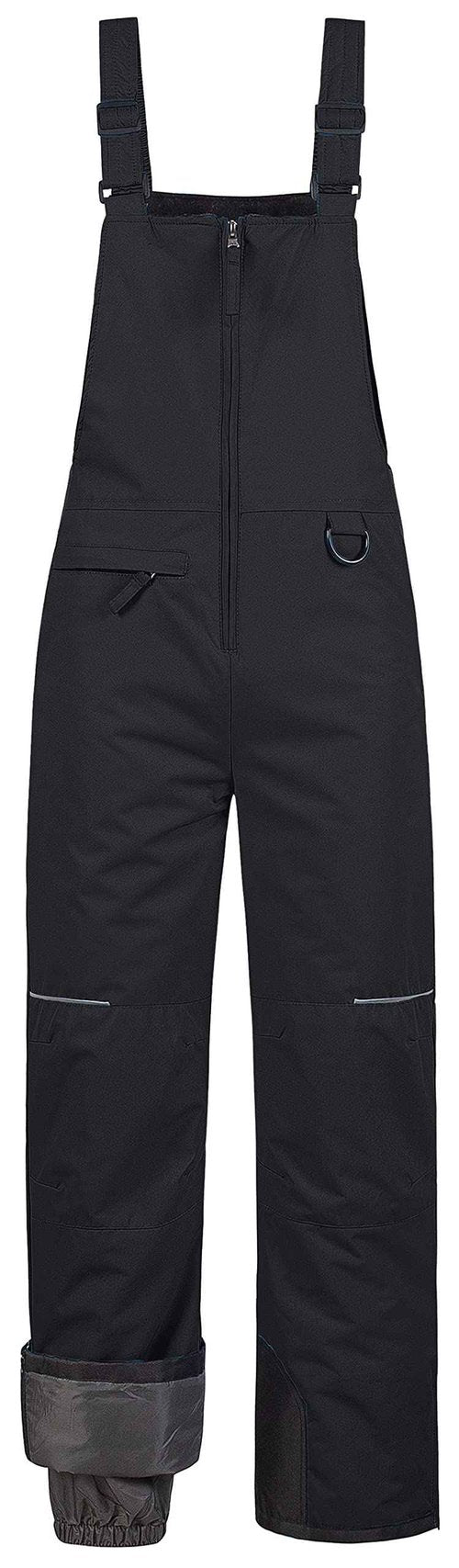 Pursky Boys' Waterproof Ski Pants Winter Insulated Pants Outdoor Mountain Snowboard Pants Kids Snow Pants Snow Bibs Girls Snowpants Youth Ski Bibs Husky Snowbibs Black 14/16